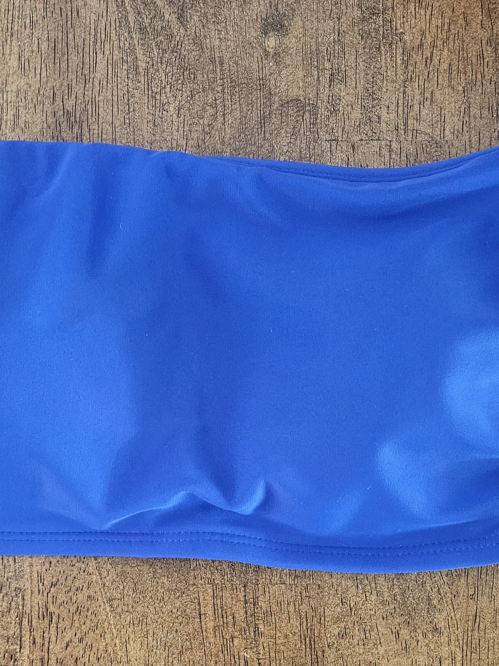Kona Sol Bright Blue Strapless Bandeau Bikini Top
